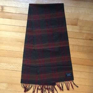 Christian Dior lambswool plaid scarf made in England RN61486